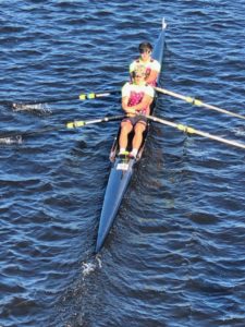 Lucas Farmer and Will Donovan at the 2021 Head of the Charles, Men’s Youth 2x event.